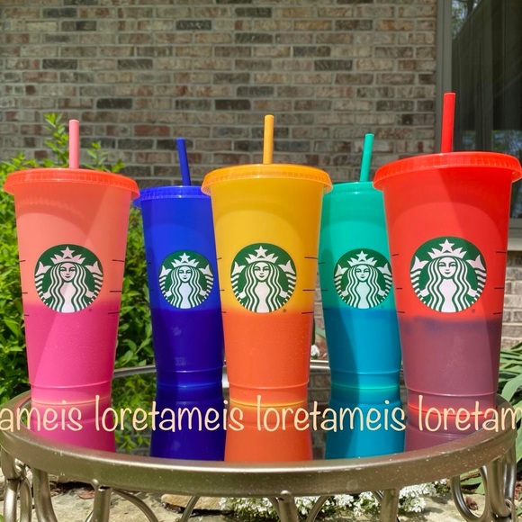 Starbucks Other - 💐Starbucks Pride Color Changing  Reus. Cups